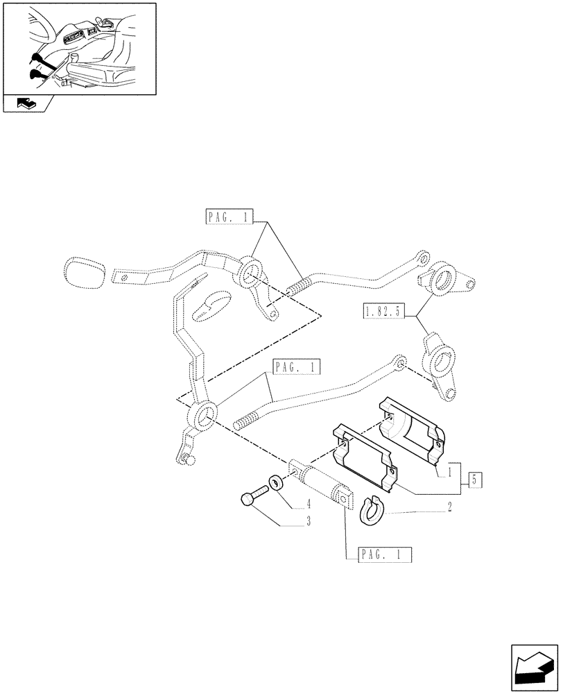 Схема запчастей Case IH FARMALL 65C - (1.92.82[03]) - LIFTER OUTER CONTROLS (10) - OPERATORS PLATFORM/CAB