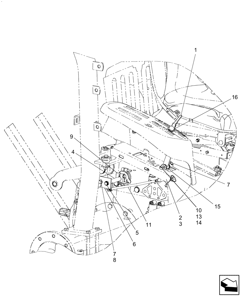 Схема запчастей Case IH FARMALL 40 - (03.52) - HPL LINKAGE (03) - TRANSMISSION