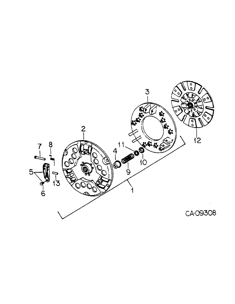 Схема запчастей Case IH 784 - (07-07) - DRIVE TRAIN, CLUTCH, HEAVY DUTY, 12 INCH, ROCKFORD, SERIAL NO. 9491 AND ABOVE (04) - Drive Train