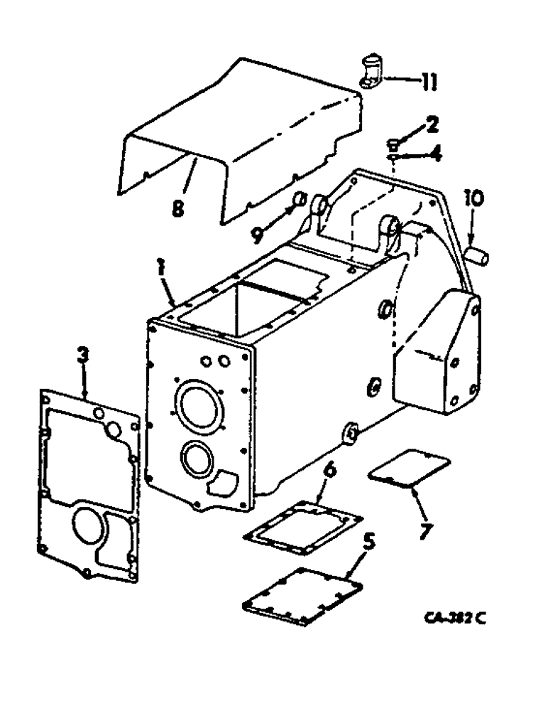 Схема запчастей Case IH 674 - (07-04) - DRIVE TRAIN, CLUTCH HOUSING AND CONNECTIONS (04) - Drive Train