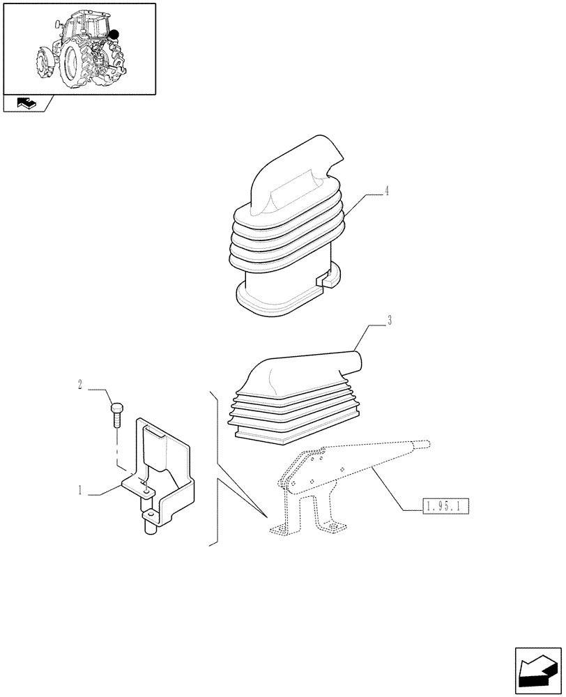 Схема запчастей Case IH PUMA 195 - (1.89.4) - (VAR.895) TRAILER HAND BRAKE BRACKET (ITALY) (09) - IMPLEMENT LIFT