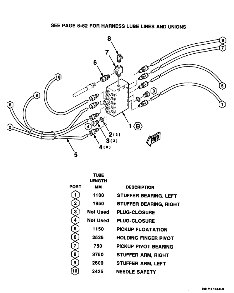 Схема запчастей Case IH 8576 - (06-058) - AUTO LUBE HARNESS ASSEMBLY, 700718184 AUTO LUBE HARNESS ASSEMBLY COMPLETE (14) - BALE CHAMBER