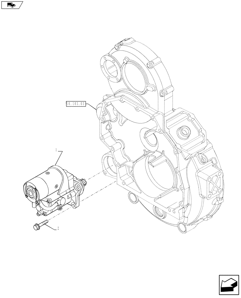 Схема запчастей Case IH F2CFE613T A019 - (55.201.01) - STARTER MOTOR (504384832) (55) - ELECTRICAL SYSTEMS