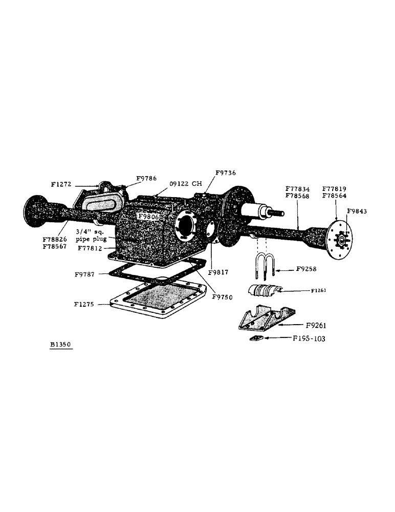 Схема запчастей Case IH 1000 - (11[1]) - SLIDING GEAR SHAFT (21) - TRANSMISSION