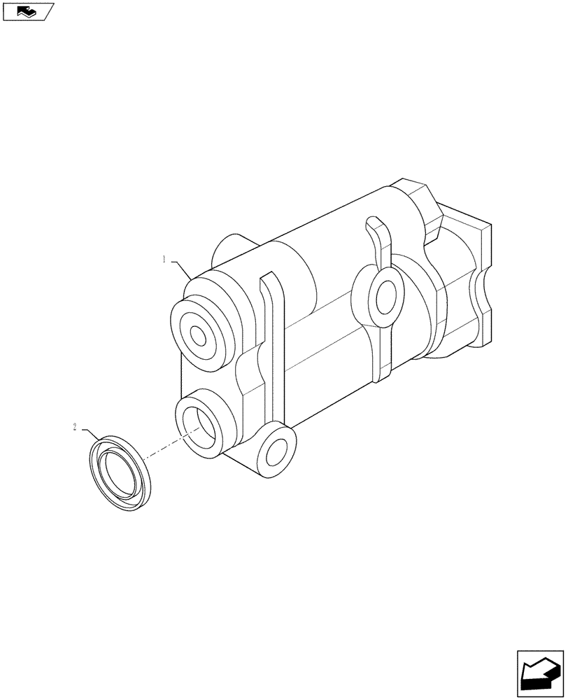 Схема запчастей Case IH FARMALL 55A - (35.205.01) - TRAILER BRAKE VALVE (35) - HYDRAULIC SYSTEMS