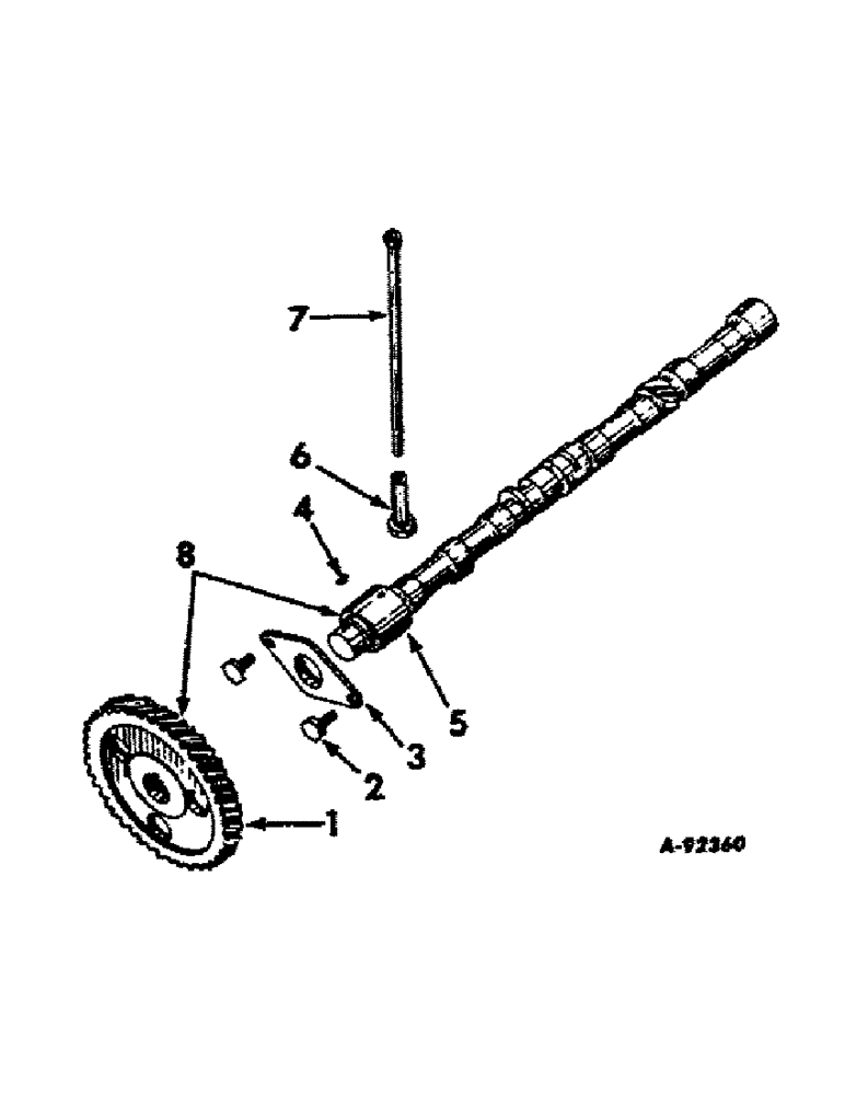 Схема запчастей Case IH D-188 - (C-02A) - CAMSHAFT AND RELATED PARTS 