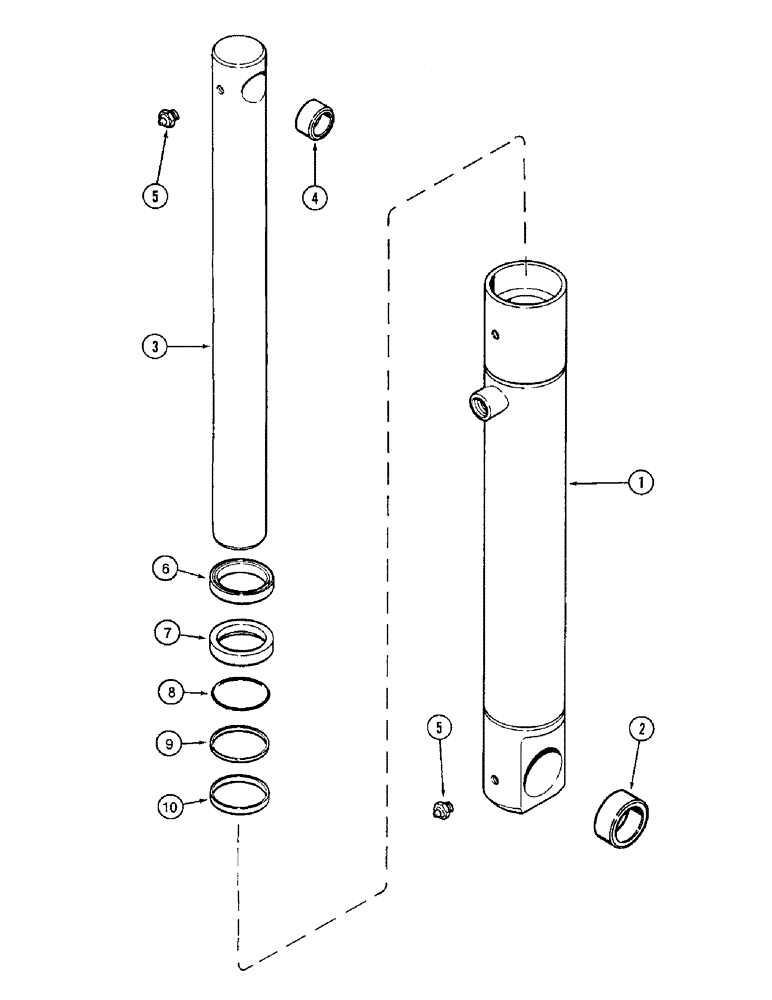 Схема запчастей Case IH 8910 - (8-030) - HITCH CYLINDER ASSEMBLY, 1-1/2 INCH BORE (08) - HYDRAULICS