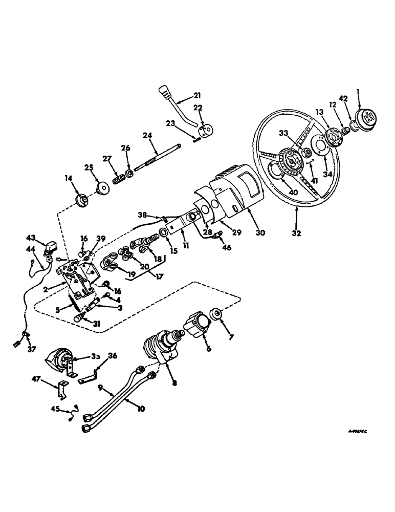 Схема запчастей Case IH 21026 - (10-15) - HYDRAULICS, TILT STEERING WHEEL (07) - HYDRAULICS