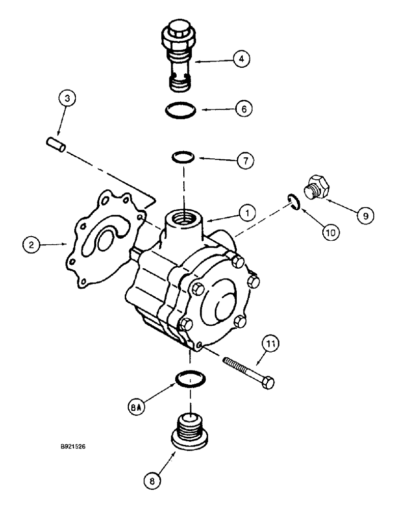 Схема запчастей Case IH 1666 - (6-25A) - HYDROSTATIC PUMP, CHARGE PUMP, RICE COMBINE (03) - POWER TRAIN