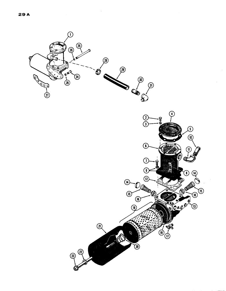 Схема запчастей Case IH 1200 - (029A) - OIL COOLER AND FILTER, (451) DIESEL ENGINE (02) - ENGINE