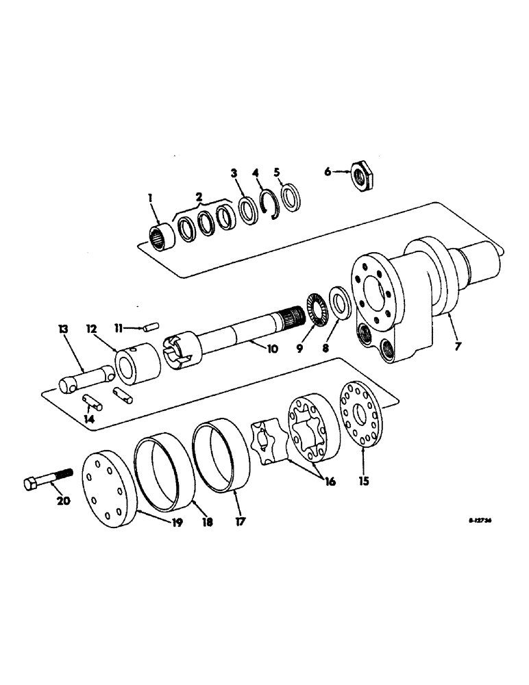 Схема запчастей Case IH 303 - (184) - HYDROSTATIC STEERING PUMP, SERIAL NO. 7278 AND ABOVE (41) - STEERING