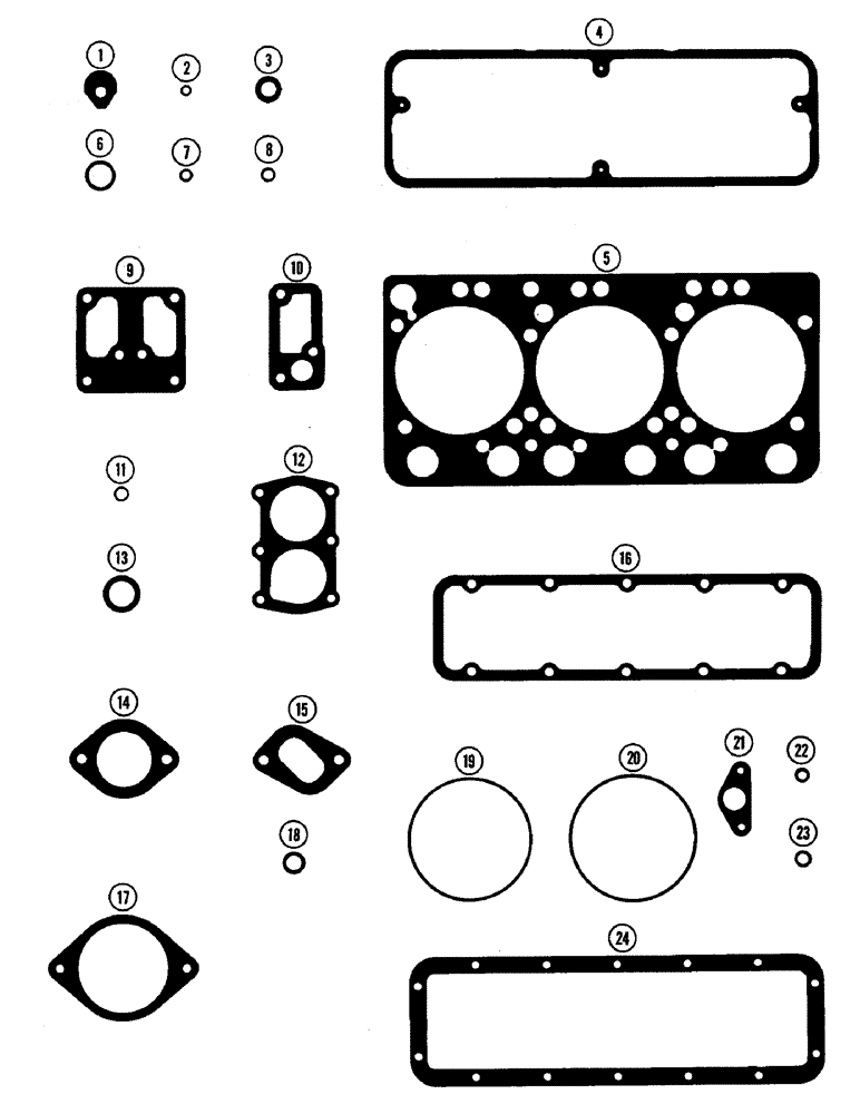 Схема запчастей Case IH 4890 - (2-48) - GASKET KIT, 674 CUBIC INCH DIESEL ENGINE, FOR COMPLETE ENGINE OVERHAUL (02) - ENGINE