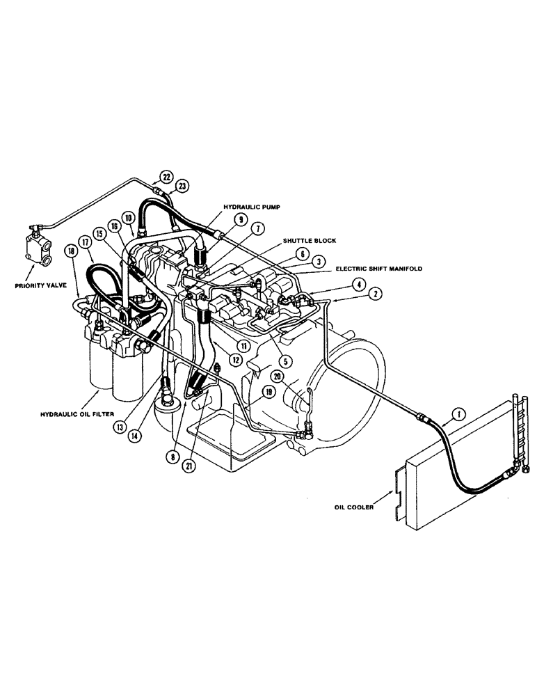 Схема запчастей Case IH 4494 - (1-015) - PICTORIAL INDEX, MAIN HYDRAULICS (00) - PICTORIAL INDEX