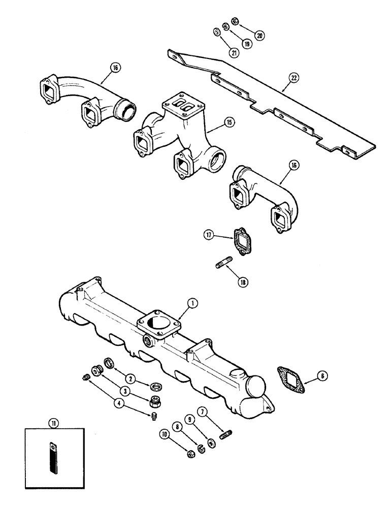 Схема запчастей Case IH 2590 - (2-20) - INTAKE MANIFOLD, 504BDT, DIESEL ENGINE (02) - ENGINE