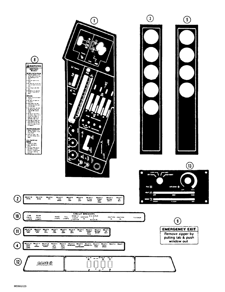 Схема запчастей Case IH 9380 QUADTRAC - (9-090) - DECALS (09) - CHASSIS/ATTACHMENTS