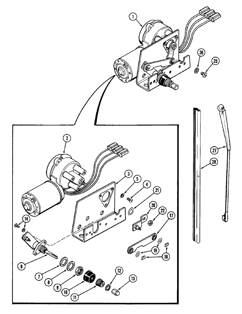 Схема запчастей Case IH 4890 - (9-448) - CAB, WINDSHIELD WIPER, PRIOR TO CAB SERIAL NO. 12033908 (09) - CHASSIS/ATTACHMENTS