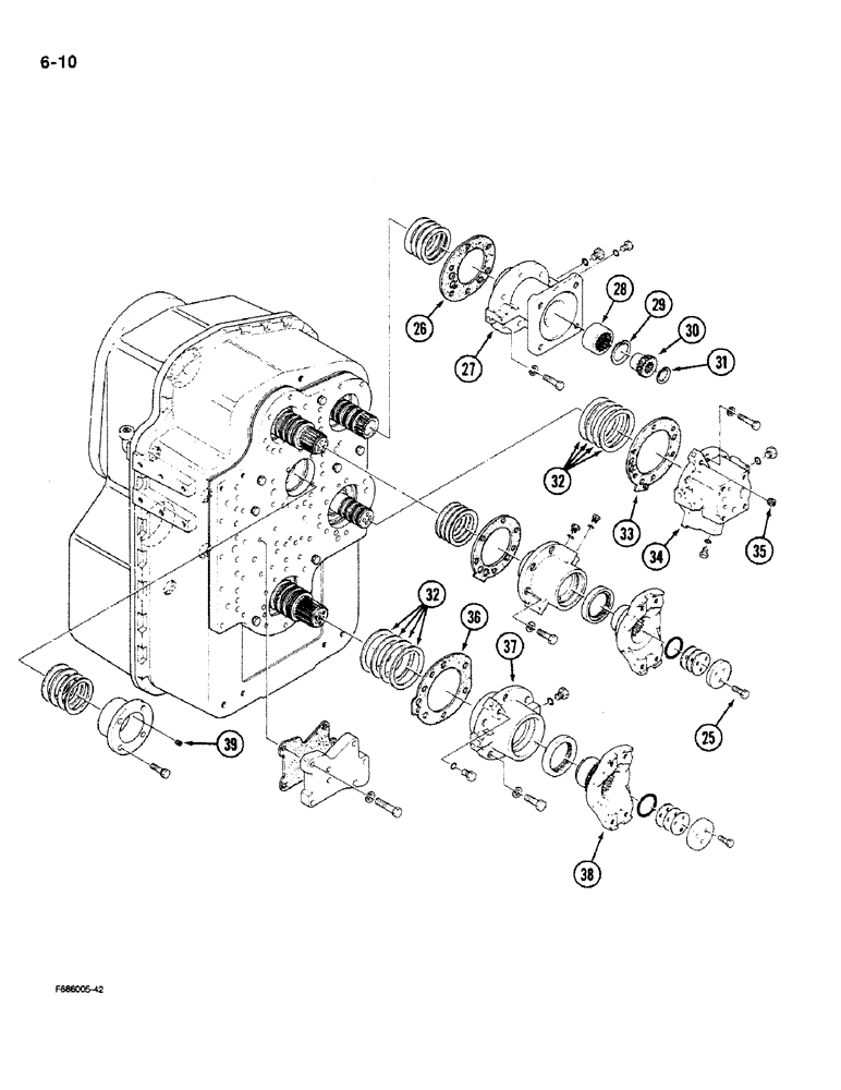 Схема запчастей Case IH 9280 - (6-10) - TRANSMISSION (CONTD) (06) - POWER TRAIN