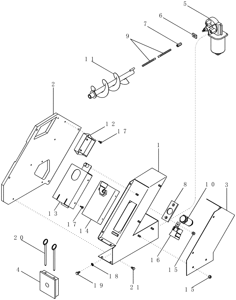 Схема запчастей Case IH 2388 - (09D-05) - GRAIN ELEVATOR HEAD, INCLINED - AFS MOISTURE SENSOR (16) - GRAIN ELEVATORS & AUGERS