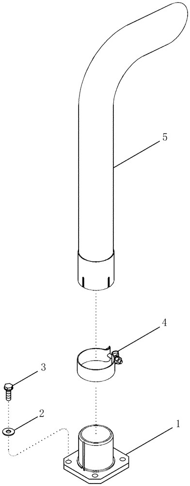 Схема запчастей Case IH PX70 - (02-07) - EXHAUST SYSTEM - PX70 (02) - ENGINE