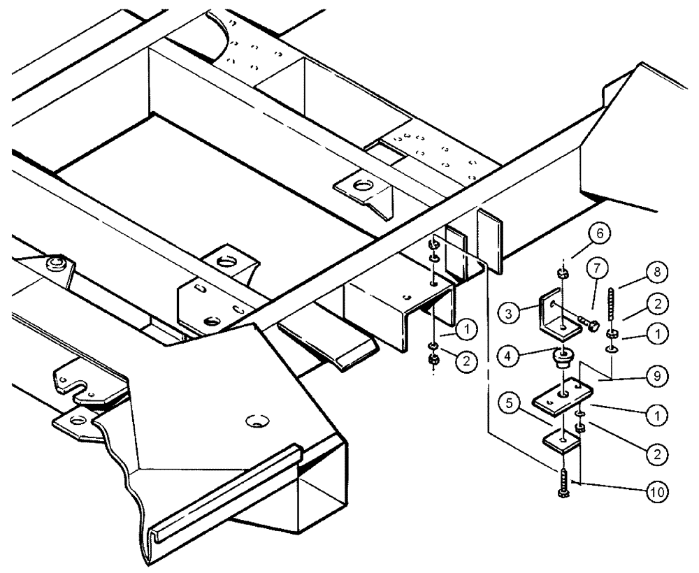 Схема запчастей Case IH 3185 - (03-034) - HYDROSTAT SUPPORT MOUNTING PACKAGE (01) - ENGINE