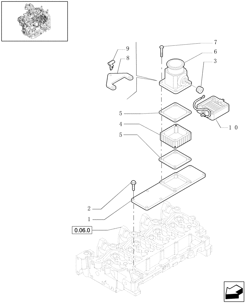 Схема запчастей Case IH MXU110 - (0.07.1/01) - INTAKE MANIFOLD (01) - ENGINE