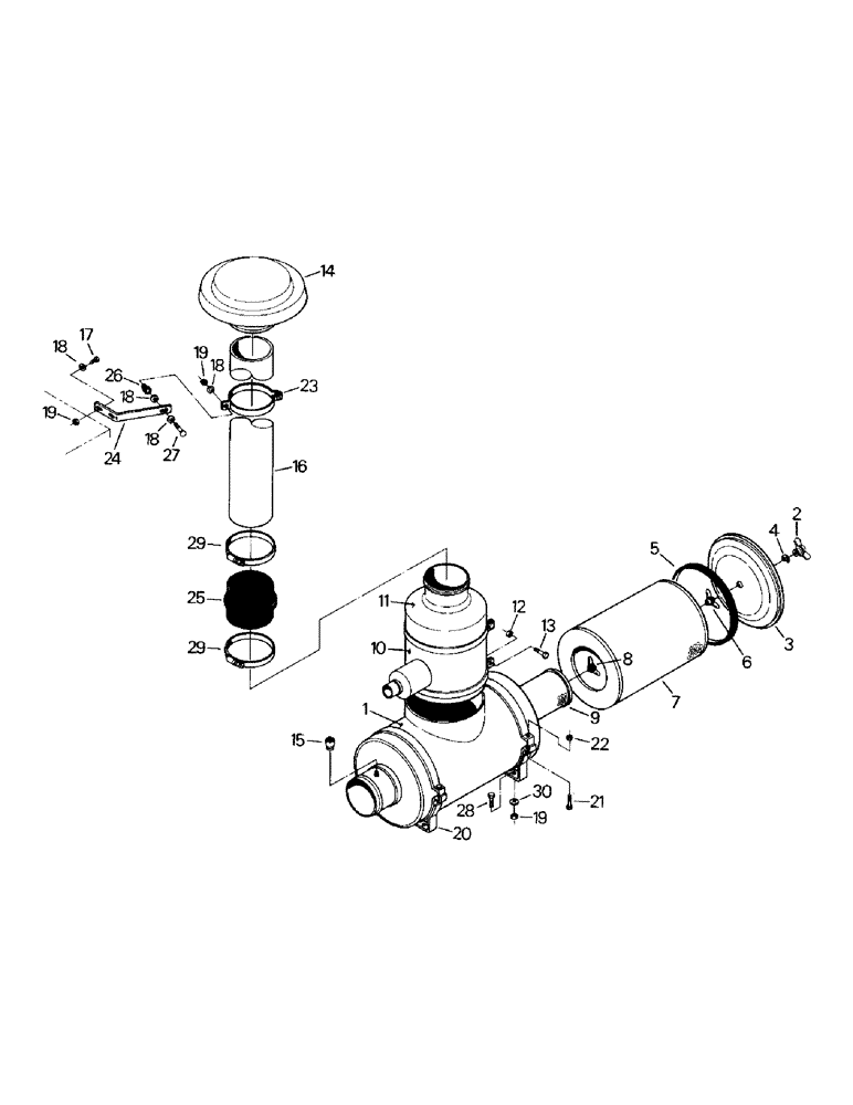 Схема запчастей Case IH STEIGER - (04-08) - AIR CLEANER & MOUNTING (04) - Drive Train