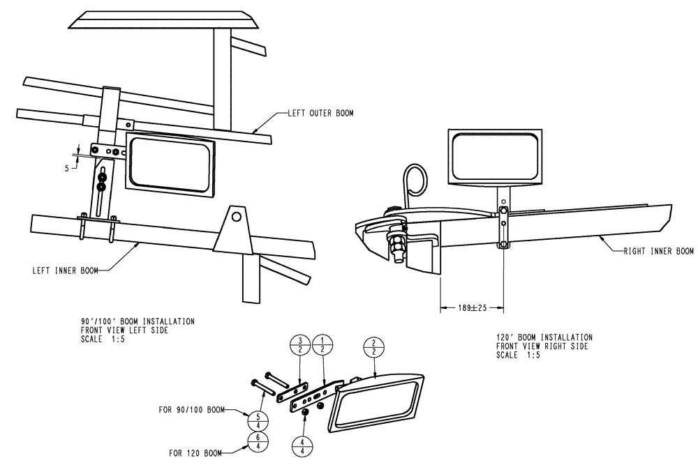 Схема запчастей Case IH SPX4410 - (04-042) - MIRROR GROUP, BOOM Suspension & Frame