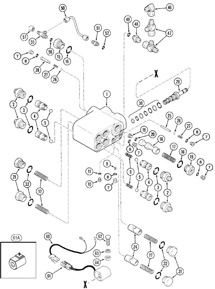 Схема запчастей Case IH 2388 - (05-33) - VALVE, SELECTOR CONTROL - POWER GUIDE AXLE - CORN AND GRAIN COMBINE (11) - TRACKS/STEERING