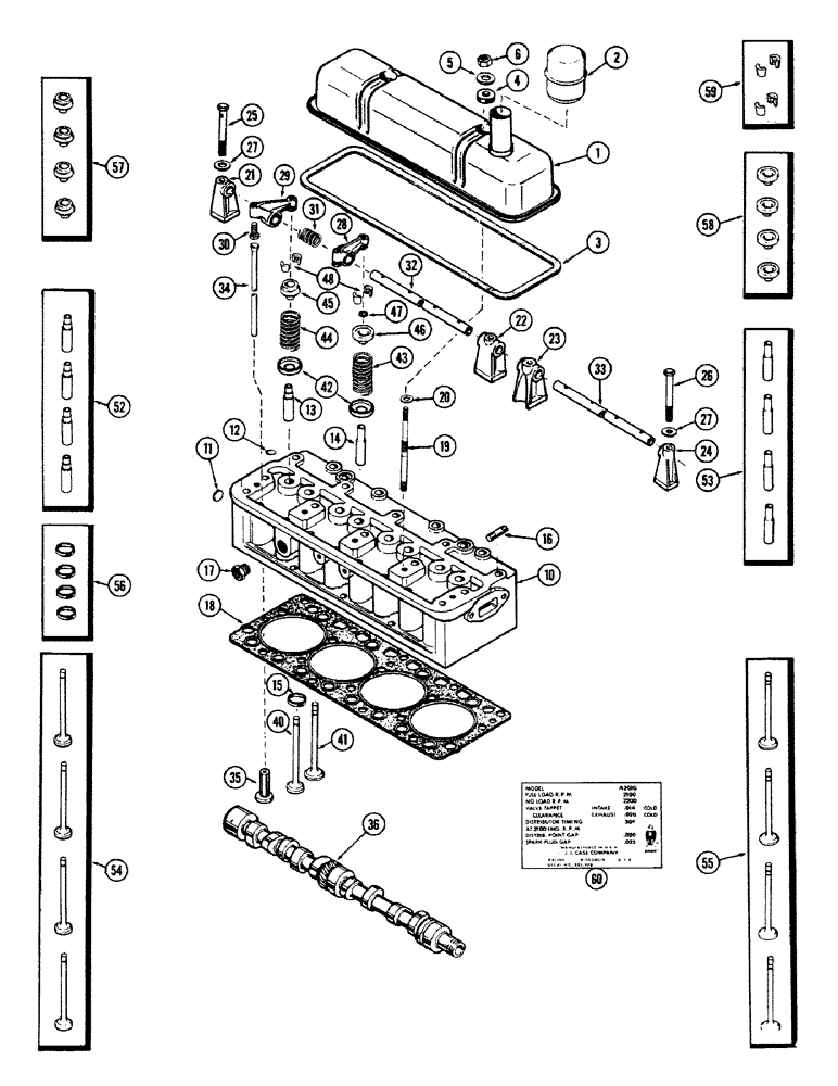 Схема запчастей Case IH 660 - (402) - CYLINDER HEAD ASSEMBLY, 201 SPARK IGNITION ENGINE 