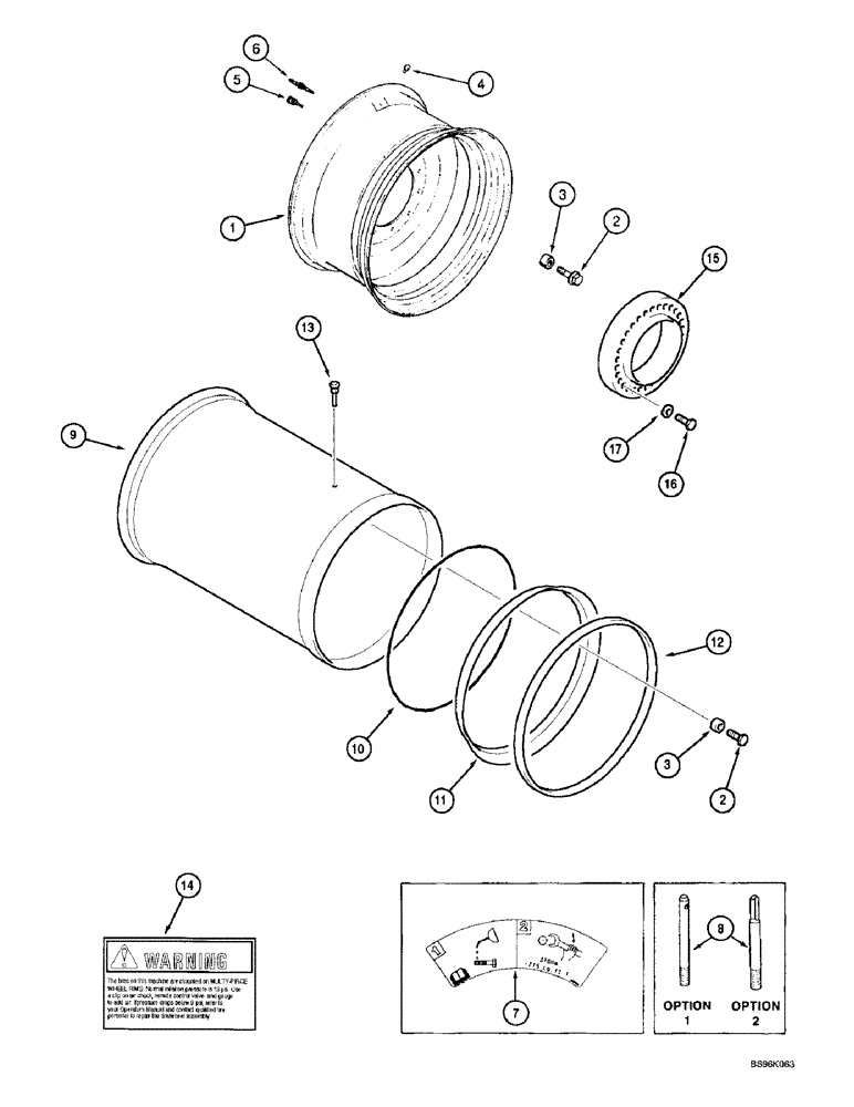 Схема запчастей Case IH 2144 - (6-48) - DRIVE WHEELS, SINGLE (03) - POWER TRAIN