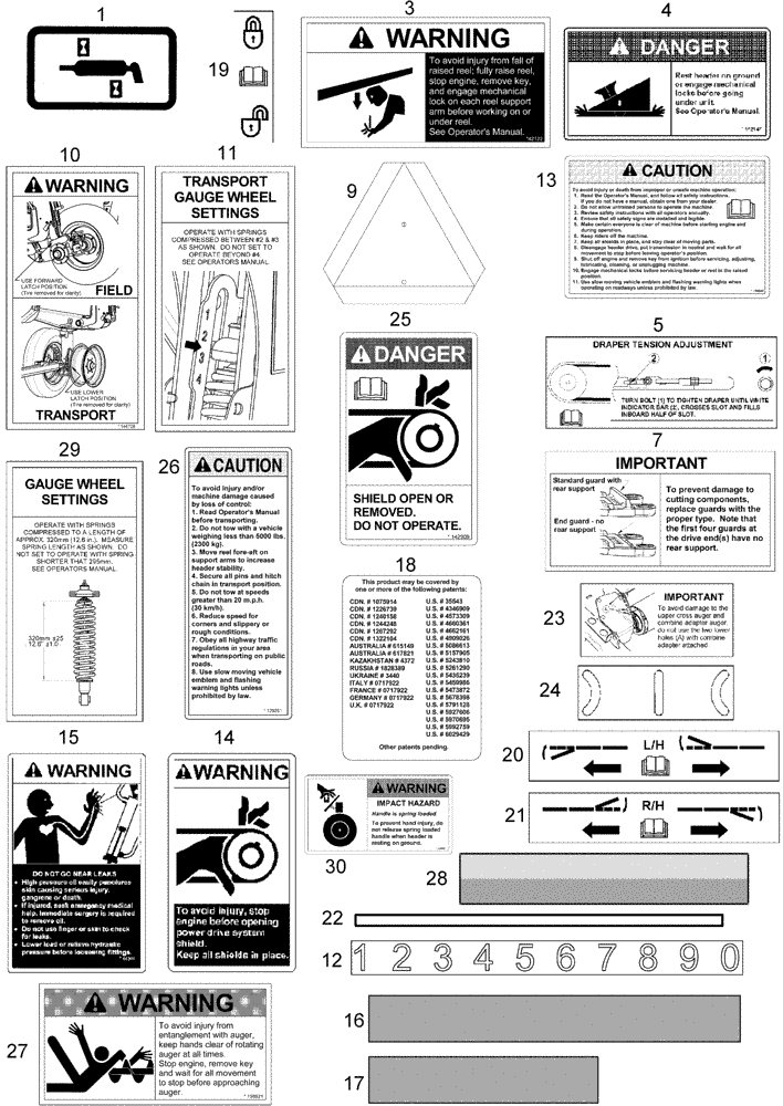 Схема запчастей Case IH 2142 - (09-35[01]) - DECALS 