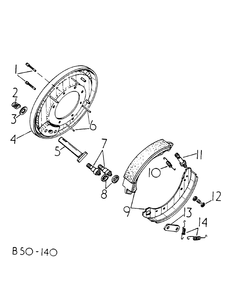 Схема запчастей Case IH 785 - (04-011) - DRUM BRAKE (5.1) - BRAKES