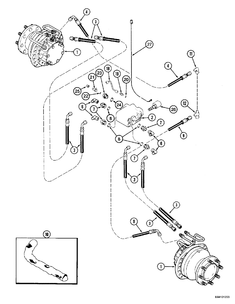 Схема запчастей Case IH 2166 - (5-30) - AXLE HYDRAULIC MOTOR SYSTEM, POWER GUIDE AXLE (04) - STEERING