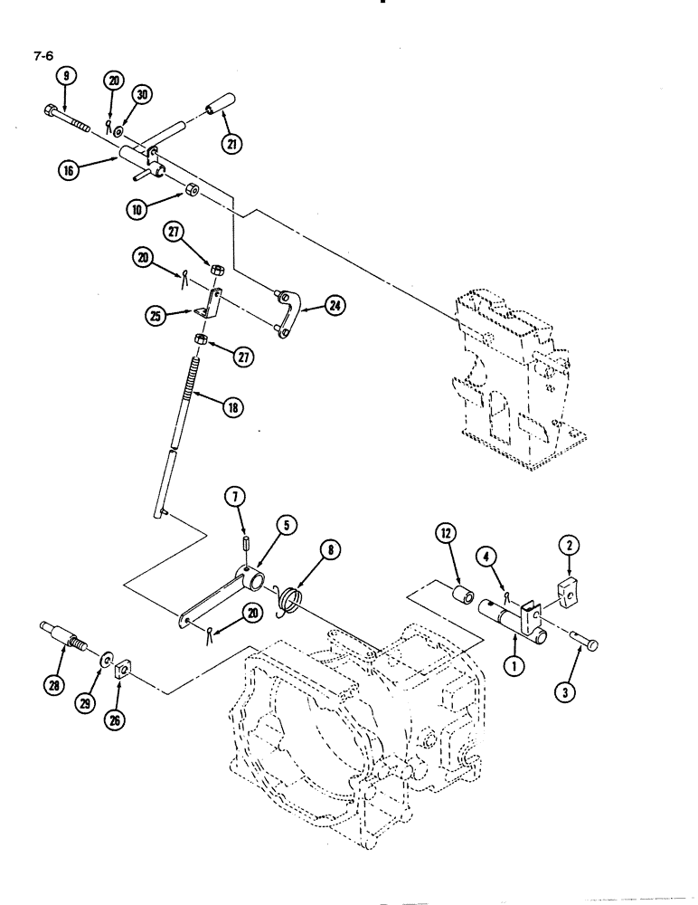 Схема запчастей Case IH 1140 - (7-06) - HYDROSTATIC BRAKE CONTROLS (07) - BRAKES