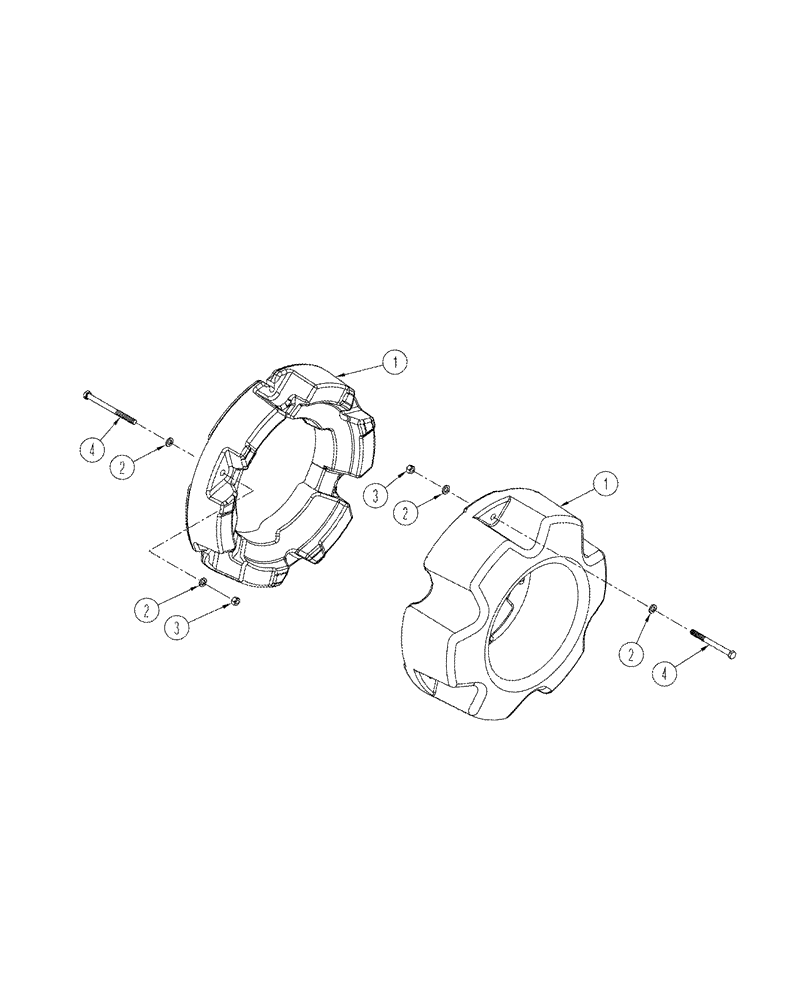 Схема запчастей Case IH STEIGER 385 - (09-62) - WEIGHTS - WHEEL (09) - CHASSIS