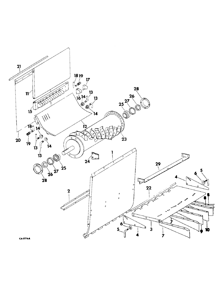 Схема запчастей Case IH 715 - (20-10) - SEPARATOR, STRAW CHOPPER, CUTTING PARTS Separation