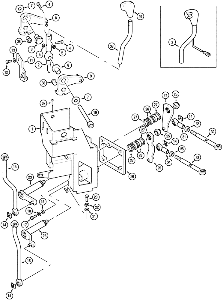 Схема запчастей Case IH CX100 - (06-18) - GEAR SHIFT CONTROLS (06) - POWER TRAIN