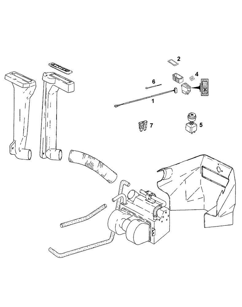 Схема запчастей Case IH C55 - (04-30[01]) - ELECTRIC FOR HEATING SYSTEM (04) - ELECTRICAL SYSTEMS