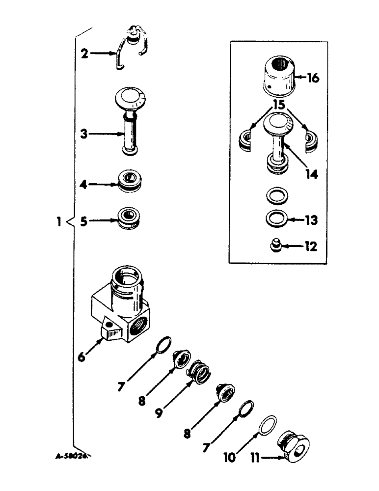 Схема запчастей Case IH 460 - (048) - FUEL SYSTEM, HAND PRIMER PUMP, DIESEL ENGINE TRACTORSD-236, 501 TO 10033 (02) - FUEL SYSTEM