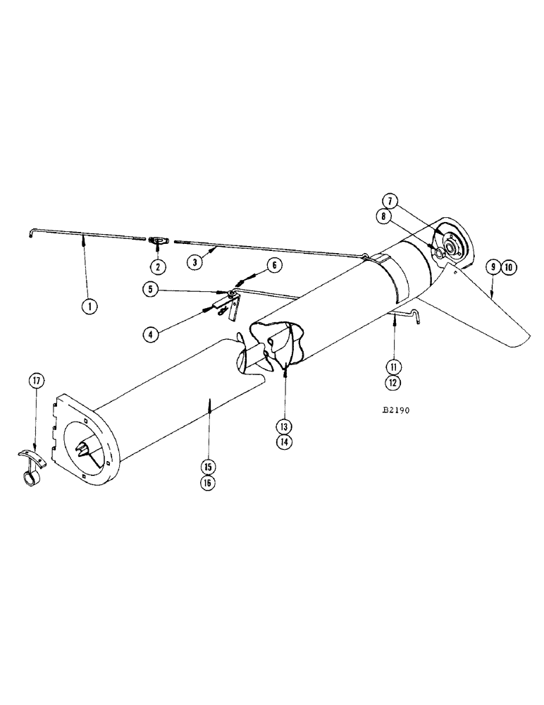 Схема запчастей Case IH 400 - (072) - GRAIN BIN DISCHARGE AUGER (80) - CROP STORAGE/UNLOADING