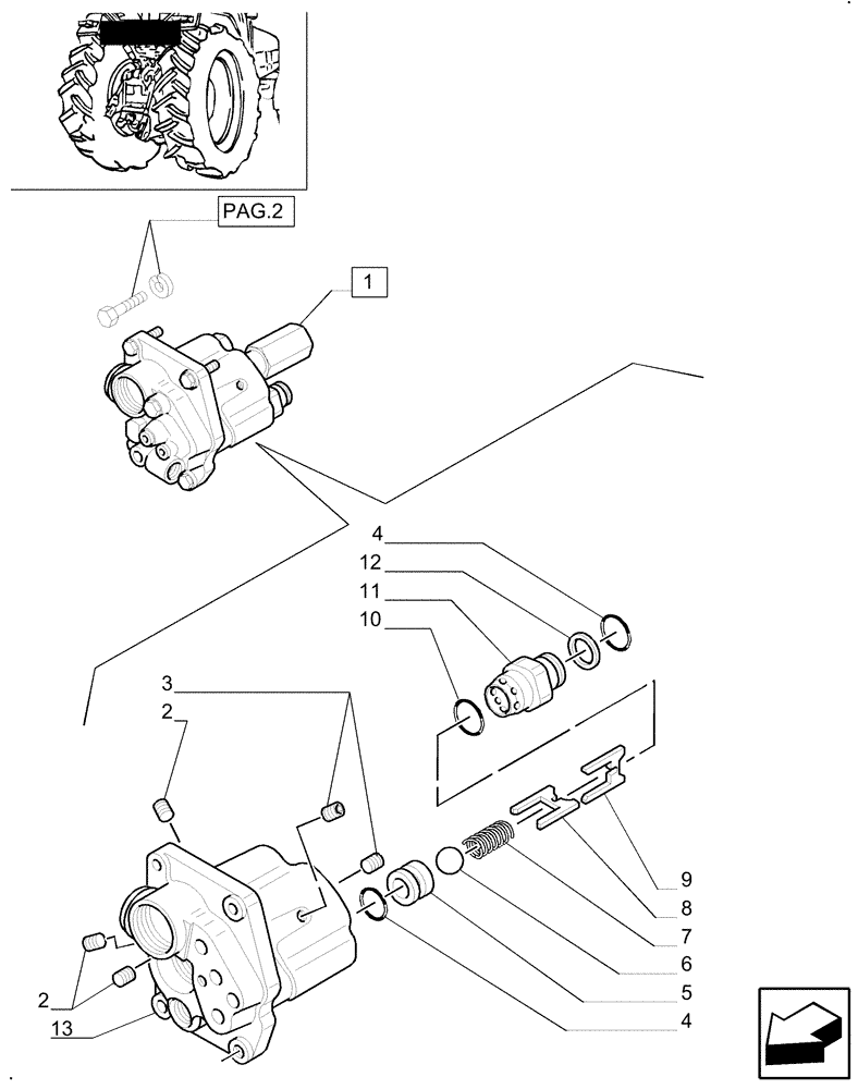 Схема запчастей Case IH JX1075C - (1.82.4[04]) - LIFTER DISTRIBUTOR AND VALVES - BREAKDOWN (07) - HYDRAULIC SYSTEM