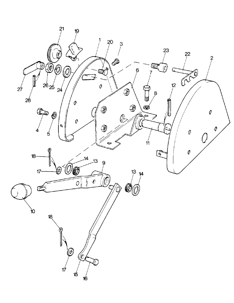 Схема запчастей Case IH 1690 - (K14-1) - CONTROL LEVERS AND QUADRANT, LOW PROFILE MODEL (07) - HYDRAULICS