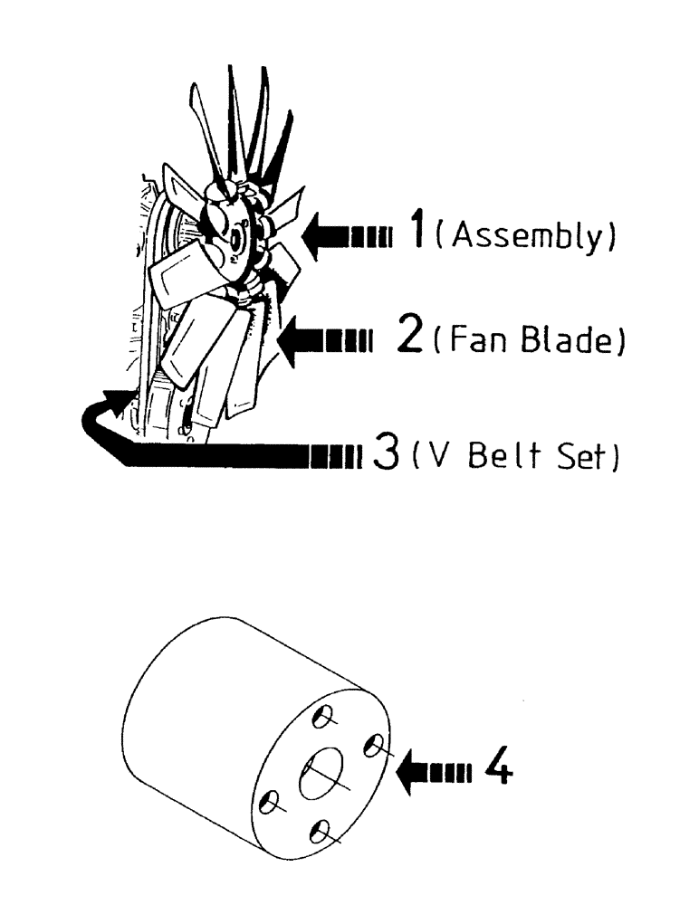 Схема запчастей Case IH 7000 - (C02-04) - COOLING FAN AND DRIVE BELT, 6CT Engine & Engine Attachments