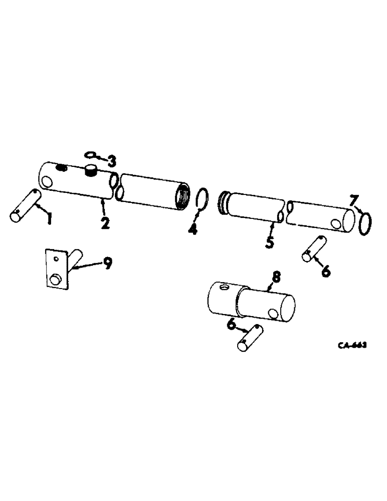 Схема запчастей Case IH 915 - (F-15) - HYDRAULICS SYSTEM, PLATFORM LIFT CYLINDER AND EXTENSIONS, HEAVY DUTY 2-1/2" CYLINDER (07) - HYDRAULIC SYSTEM