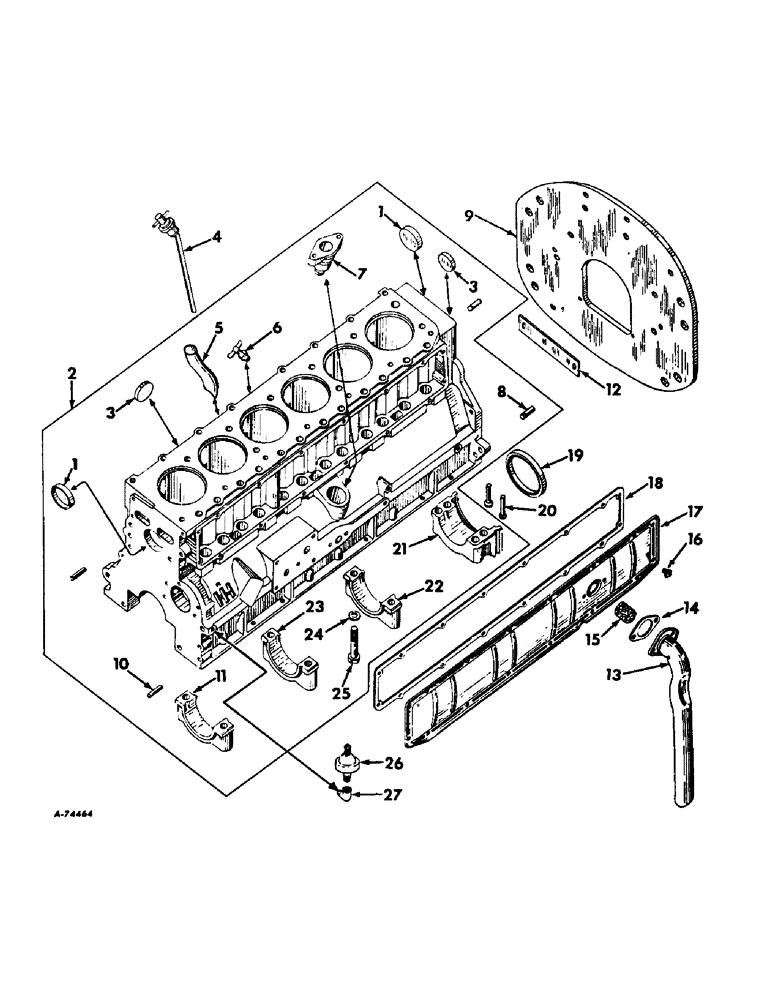 Схема запчастей Case IH 706 - (C-03) - CARBURETED ENGINES, CRANKCASE AND RELATED PARTS (01) - ENGINE