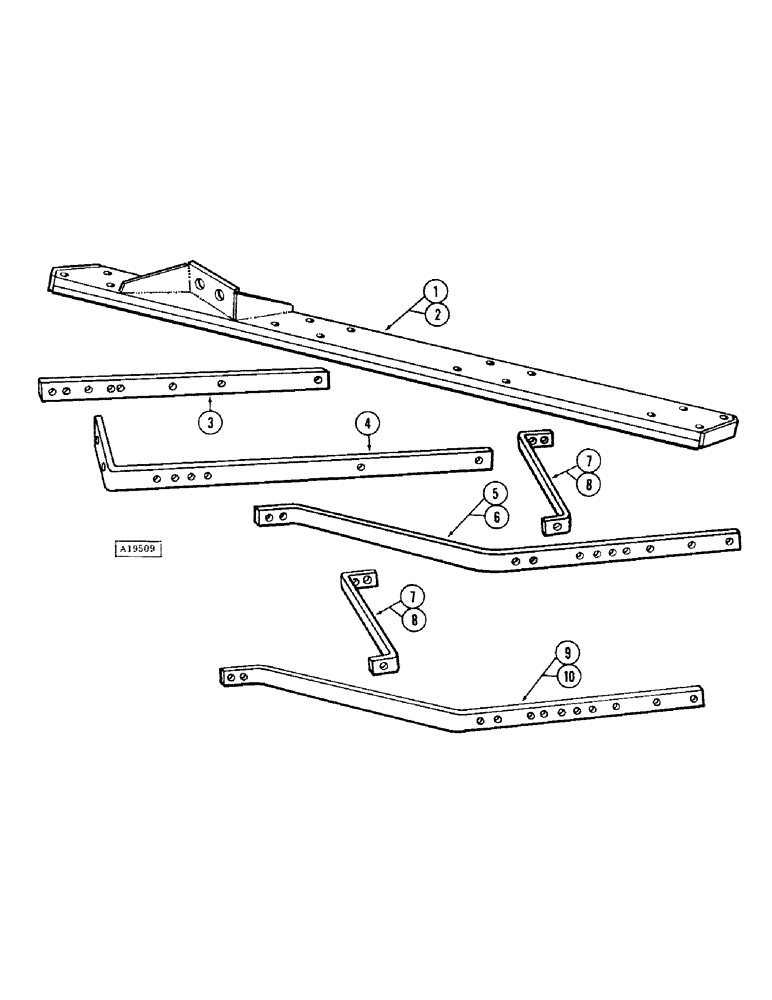 Схема запчастей Case IH MA - (20) - MAIN FRAME, MA AND MTA FOUR BOTTOM, 14 AND 16 INCH 