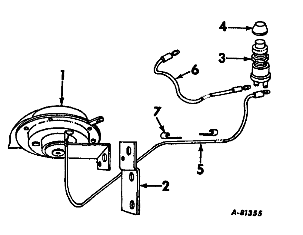 Схема запчастей Case IH 2444 - (G-07[01]) - ELECTRICAL SYSTEM, ELECTRIC HORN (06) - ELECTRICAL SYSTEMS