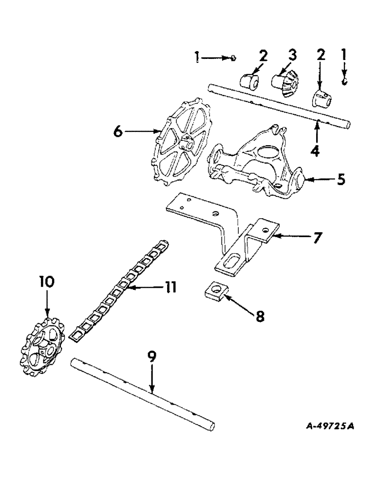 Схема запчастей Case IH 125 - (L-3) - HOPPER BRACKET, PLANTER AND FERTILIZER SHAFT 