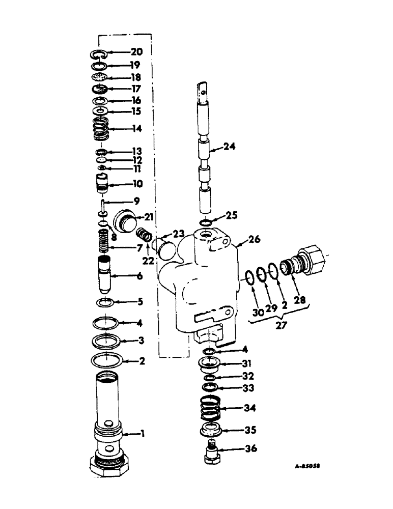 Схема запчастей Case IH 616 - (F-12) - HYDRAULICS SYSTEM, BASKET CONTROL VALVE (07) - HYDRAULIC SYSTEM