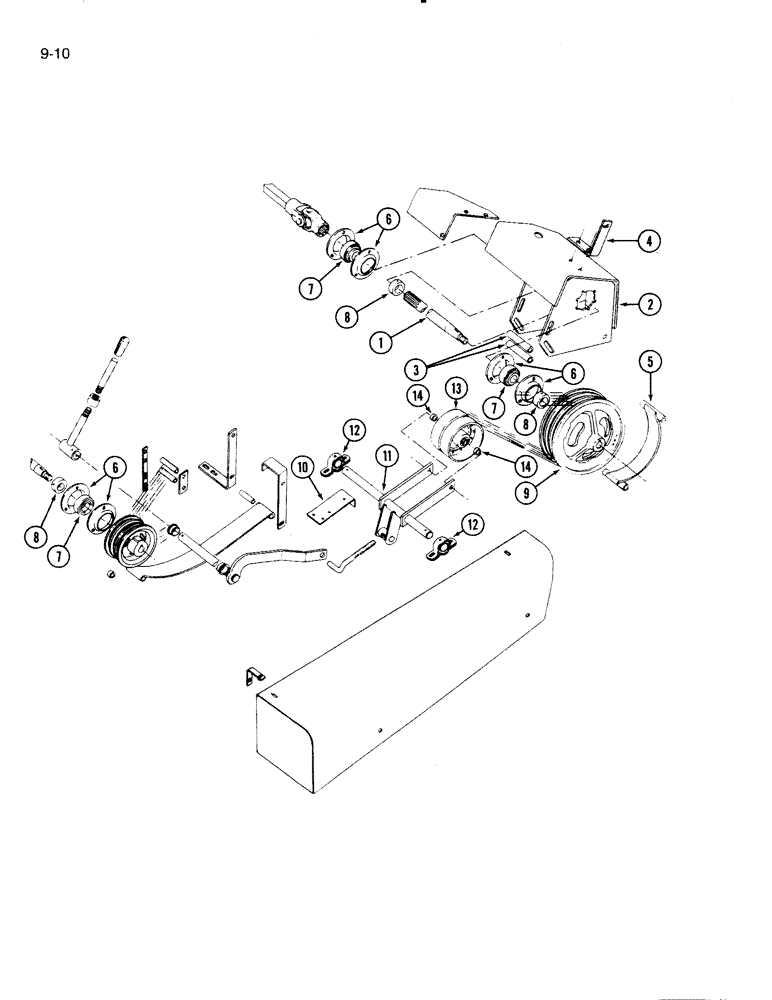 Схема запчастей Case IH 4000 - (9-10) - HEADER DRIVE (09) - CHASSIS/ATTACHMENTS